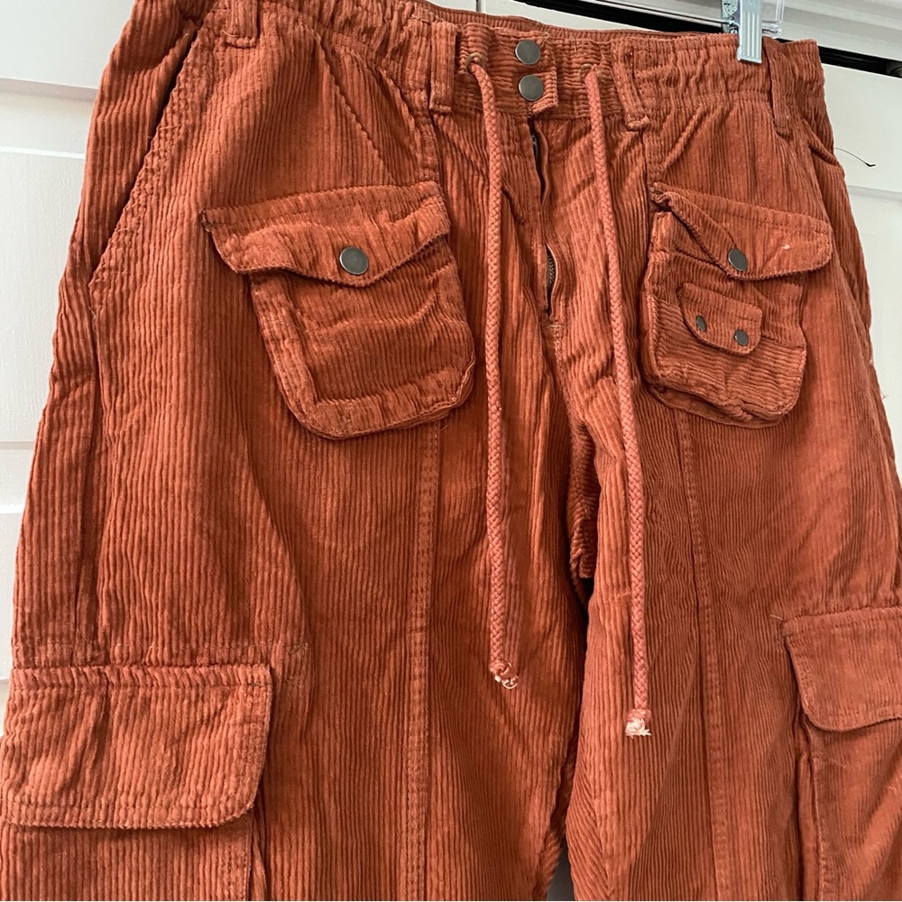 Free People Tahiti Corduroy Cords Cargo Pants | Size Large - Picture 5 of 9